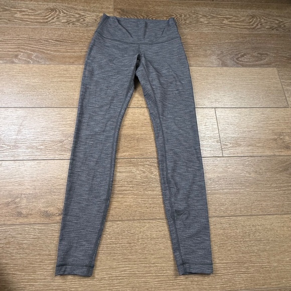 Lululemon Wunder Under Hi-Rise Tight Full On Luxtreme Heathered Black Sz 6, 28" - Picture 2 of 7